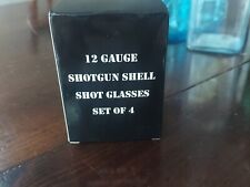 Old Southern Brass 12 Gauge Shotgun Shell Shot Glasses, set of 4 ~3.5”tall picture