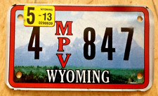 WYOMING MPV MULTI PURPOSE VEHICLE OFF  HIGHWAY CYCLE  LICENSE PLATE 