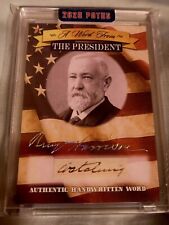 2020 POTUS WORD FROM THE PRESIDENT BENJAMIN HARRISON AUTHENTIC HANDWRITTEN WORD picture