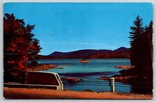 Indian Lake Lewey Lake Bridge Camp 1965 New York VTG WOB Chrome Vintage Postcard picture