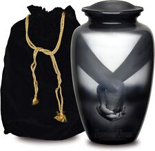 Classic Loving Hand Cremation Urns 200 Cu. in. With Velvet Protection Bag Burial picture