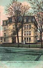 Postcard RI Providence Bridgeham Street Grammar School 1909 Vintage PC e8822 picture