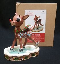 NEW Jim Shore RUDOLPH ICE SKATING 6009112 Red Nosed Reindeer NIB 2021 NOS figure picture
