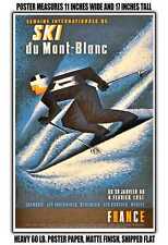 11x17 POSTER - 1951 Mont Blanc International Ski Week France picture