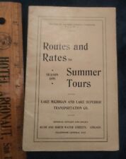Vintage 1899 Lake Superior Line Ship Brochure Routes & Rates Sumner Tours picture