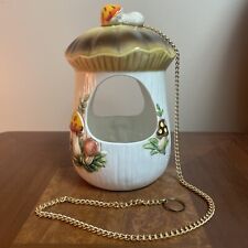 1978 Merry Mushroom Hanging Planter Bird Feeder with Chain Vintage Sears Roebuck picture