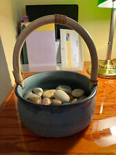 Beautiful Blue Ceramic Basket by N. Hamack picture