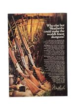 PRINT AD 1975 WEATHERBY SHOTGUNS  Garage Shop Outdoors Hunting Art Full Color picture
