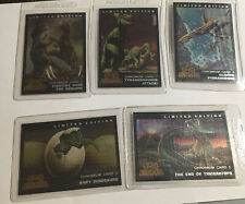 1993 Dynamic Escape Of The Dinosaurs Trading Card Chromium Complete Card Set (5) picture