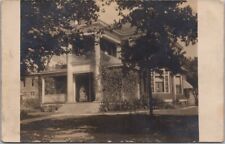 c1910s CLAREMONT, Illinois RPPC Real Photo Postcard Manion View / Woman on Porch picture