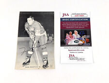 Frank Mahovlich Signed B & W 3 x 5.5 Postcard Red Wings JSA Auto DA057328 picture