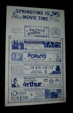 Original Paonia Colorado Drive-In BODY HEAT Arthur TAPS Porkys QUEST FOR FIRE picture
