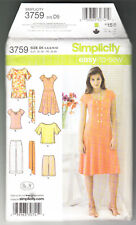 Simplicity Dress Pattern, 3759, Tops, Pants, Size D5 4, 6, 8, 10, 12, 2007 picture