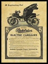 1907 Studebaker Auto Co. NEW Metal Sign: Electric Carriages -South Bend, Indiana picture