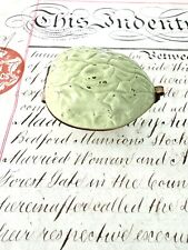 Vintage Antique Ernest Steiner Pale Green Painted Brass Walnut Sewing Case picture