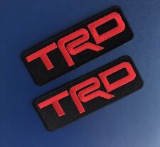 Set Of Two (2) TRD Toyota Racing Development Iron On Patch.  5”x1.75” Solid Red picture