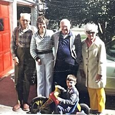 AYF Photograph Polaroid Family Photo Boy Old People Car Mom picture