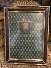 Loui Michel Cie ELYSEES brass & leather 5 x 7 frame picture