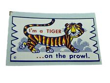 Vintage Impko Waterslide Decal Tiger On The Prowl 50s Hot Rod Racing  picture