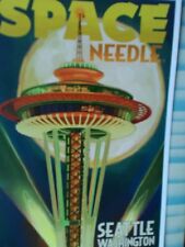 AMAZING BEAUTIFUL AERIAL VIEW POST CARD SPACE NEEDLE SEATTLE WASHINGTON picture