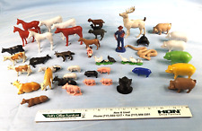 Vintage Cows Plastic Farm Animal Toy  Lot Of 42 picture