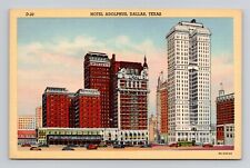 Postcard Hotel Adolphus Dallas Texas, Vintage Linen M8 picture