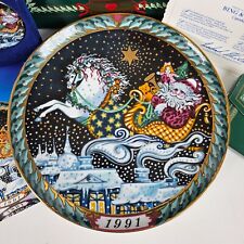 Bing & Grondahl Ornament & Plate 1991 Santa Claus The Journey - Hans Hansen picture