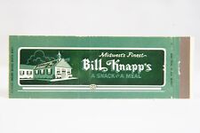 Bill Knapp’s Restaurants Detroit Michigan’s Finest Vintage Matchbook Cover picture