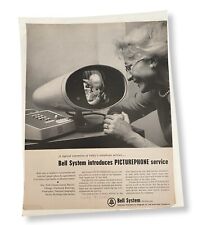 1964 Vintage Bell System Picturephone Ad 13”x10” Early Video Call Tech - VGUC picture