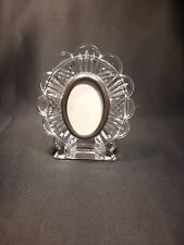 Old Waterford Clear Crystal Oval Photo Frame 2.5 in picture