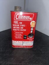 Nice Vintage Empty Coleman Fuel Can $.73 cents 1 Quart Lantern Stove Heater picture