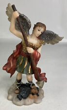 5” Tall Ceramic St. Michael Archangel w/Spear Stepping on Defeated Lucifer picture