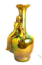 Zsolnay Iridescent Eosin Art Nouveau Figural Vase picture