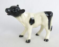 Vintage Coopercraft England Holstein Calf Baby Cow Porcelain Figurine picture