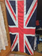 Vintage british union 'jack' sewn panel flag with toggles Linen 5.9 / 3 Ft picture