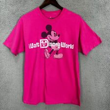 Vintage Disney Walt Disney world shirt women medium pink Mickey Disneyland hanes picture