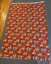 Vintage Inspired Christmas Fabric Santa Snowman Elves 56x38 picture
