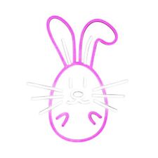Bunny Neon Sign - Dimmable LED Egg Wall Easter Bunny-Pink+White picture