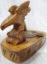 1953 Hand Carved US Post Office Eagle Statue Postal Service Ashtray Collectible picture