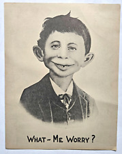 Alfred E. Neuman poster: What Me Worry pre-Mad Magazine: 1920s? See description picture