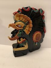 MEXICAN AZTEC MAYAN Onyx / Obsidian Stones EAGLE SNAKE WARRIOR HANDMADE FIGURINE picture
