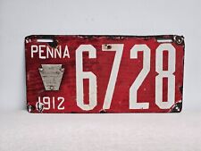 1912 4 Digit Pennsylvania Porcelain License Plate picture