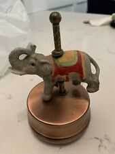 Vintage Aldon Elephant  On Brass Music Box picture