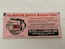 Vintage Oliver Special Bakery Coke Pioneer Coal & Coke Co. Missouri Ink Blotter picture