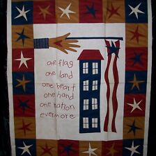MODA Glory Be Sandy Gervais Vintage 90s Patriotic USA Cotton Quilt Fabric Panel picture