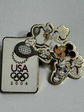 Disney 2004 Summer Olympics Commemorative Tennis Pin - Mickey Mouse & Goofy picture