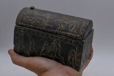 Rare Ancien Egyptian Antiquities Jewelry Box Egyptian Figurine Egyptian BC picture