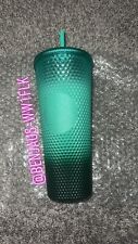 New Starbucks 2022 Waxberry Mint Green Ombre Studded Venti Tumbler 24oz picture