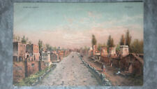 VTG c1919 Tinted Collotype Postcard Road of the Sepulchers Tombs Pompeii Italy picture