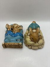 Vintage Pendelfin Rabbit Figurines “Dodger” & “Twins” Made In England picture